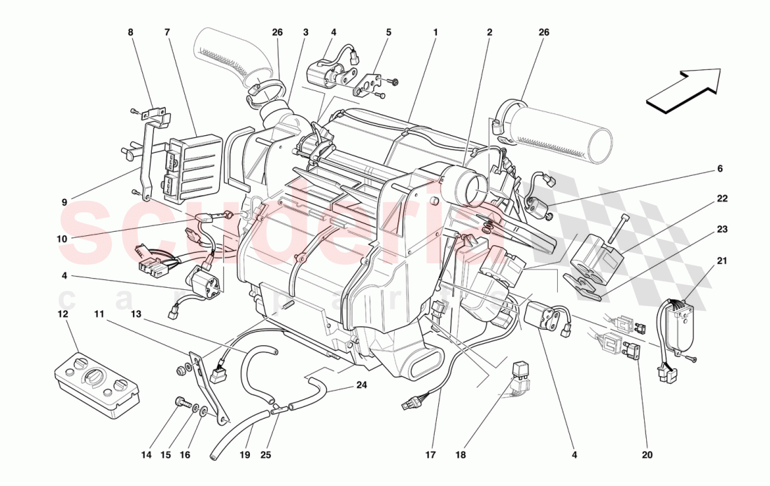 EVAPORATOR UNIT AND CONTROLS of Ferrari Ferrari 550 Maranello