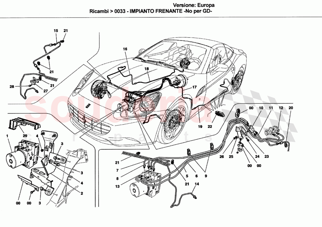 BRAKE SYSTEM -Not for GD- of Ferrari Ferrari California (2008-2011)