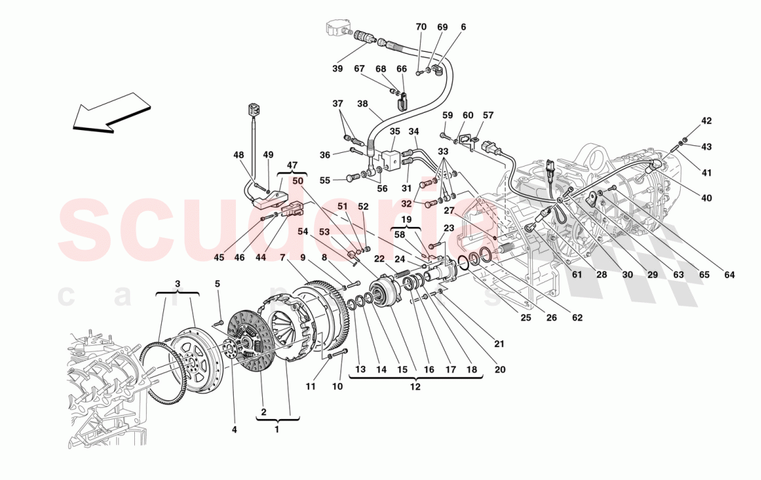 CLUTCH AND CONTROLS -Valid for F1- of Ferrari Ferrari 360 Spider