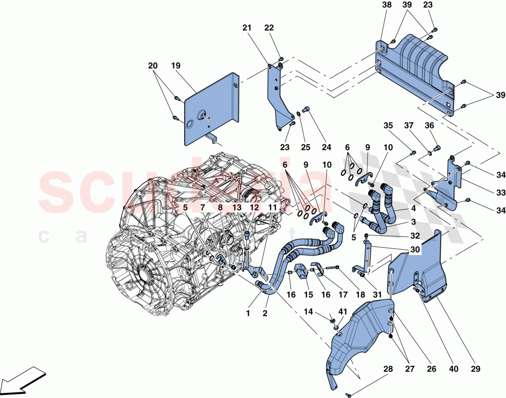 GEARBOX OIL LUBRICATION AND COOLING SYSTEM of Ferrari Ferrari 488 GTB