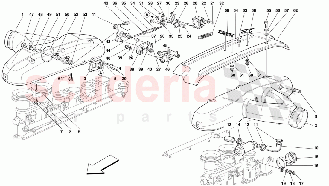 AIR BOXES AND CONTROLS of Ferrari Ferrari F50