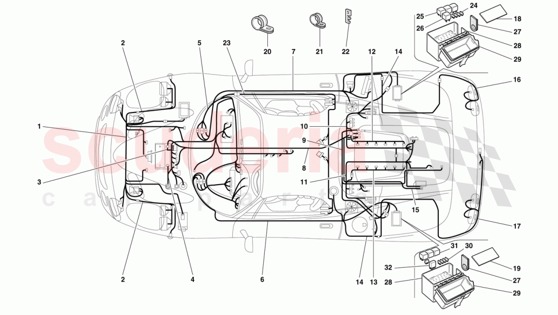 ELECTRICAL SYSTEM of Ferrari Ferrari F50