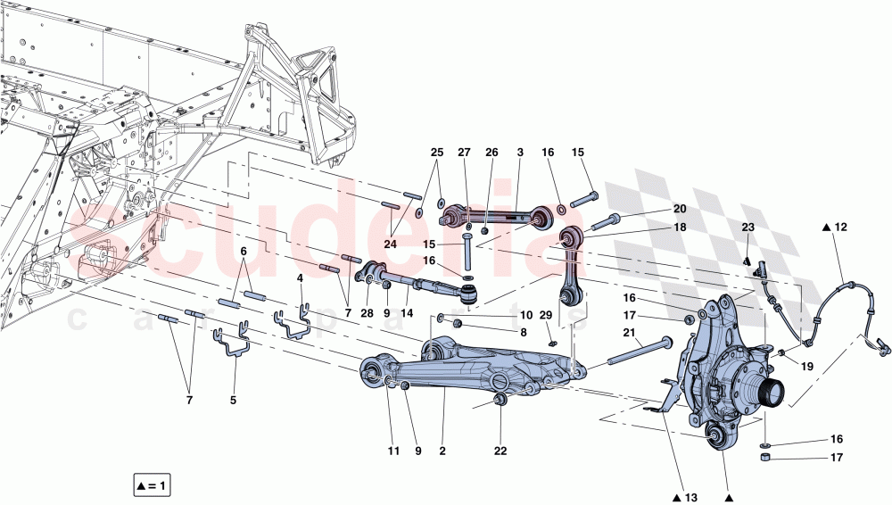 REAR SUSPENSION - ARMS of Ferrari Ferrari LaFerrari Aperta