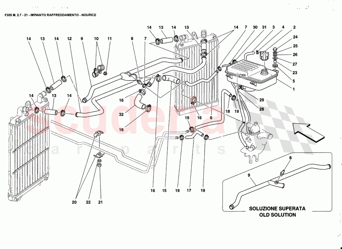 COOLING SYSTEM - NOURICE of Ferrari Ferrari 355 (2.7 Motronic)