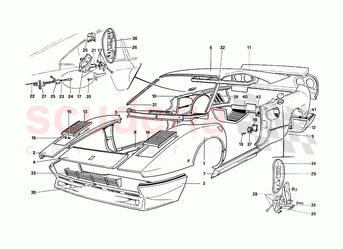 Body Shell - Outer Elements of Ferrari Ferrari 288 GTO
