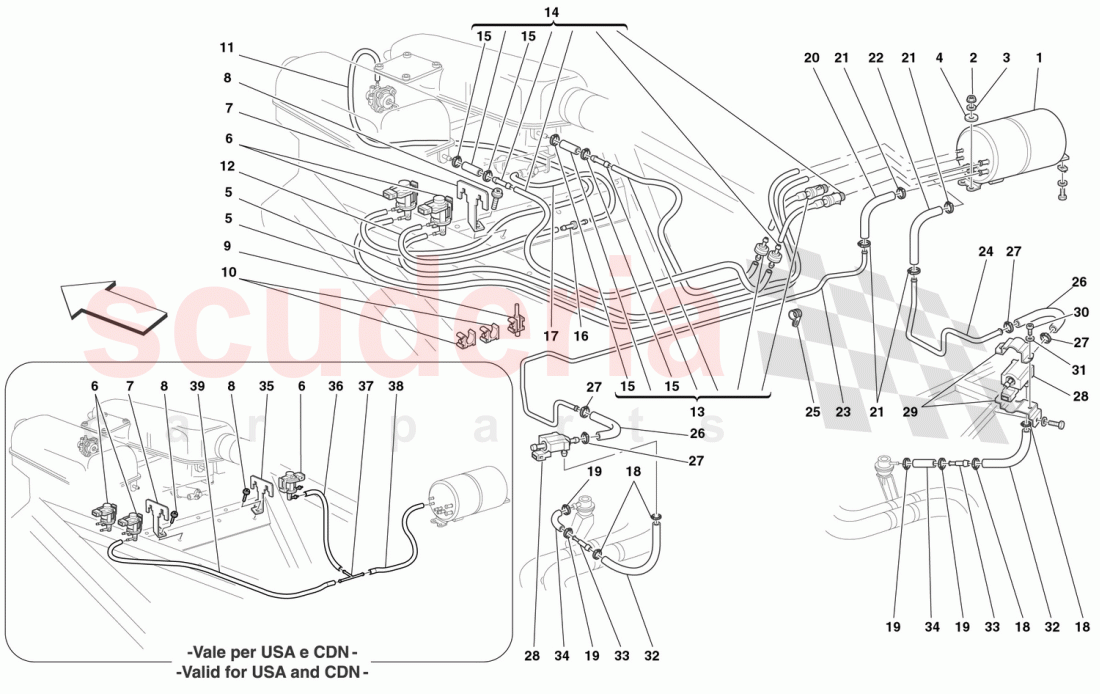 SECONDARY AIR SYSTEM of Ferrari Ferrari 360 Spider