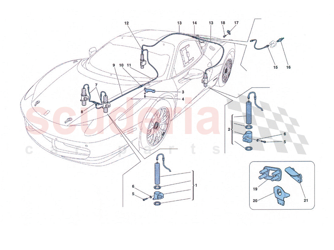Lifting system Car of Ferrari Ferrari 458 Challenge