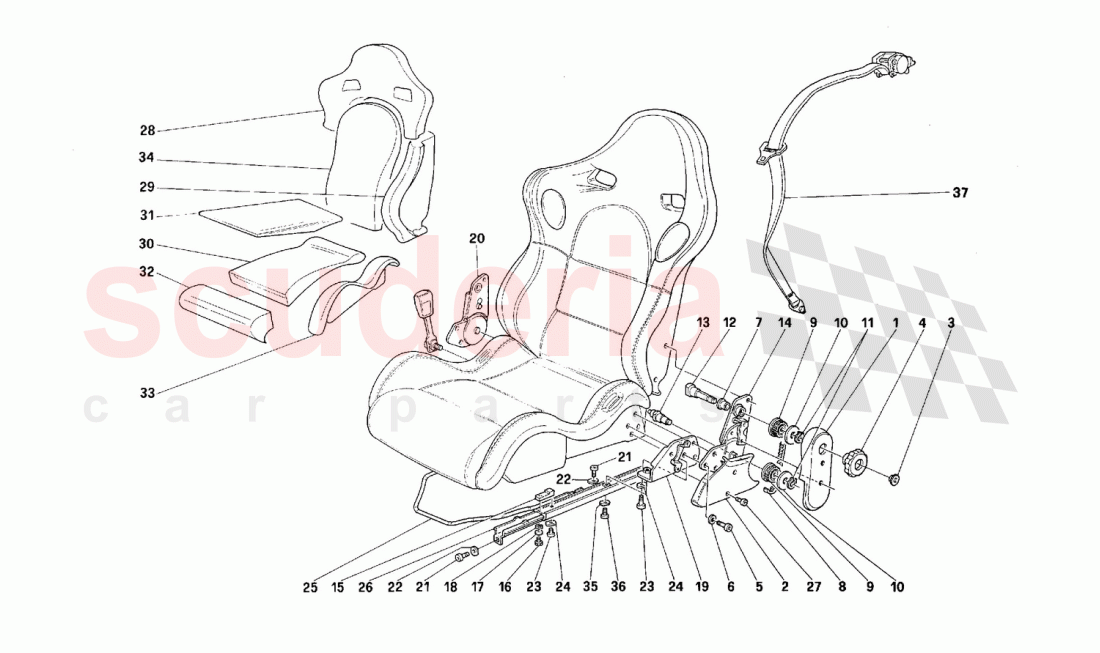 Sportive seat -Not for CDN- of Ferrari Ferrari 512 M