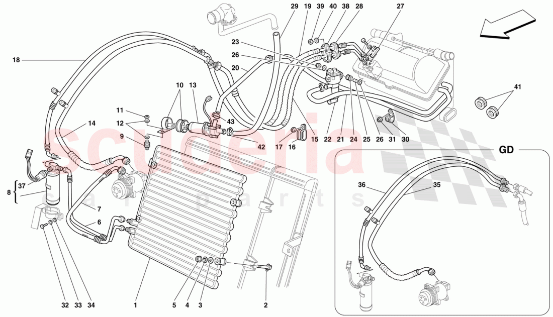 AIR CONDITIONING SYSTEM -Valid till Ass. Nr. 20878- of Ferrari Ferrari 456 GT/GTA