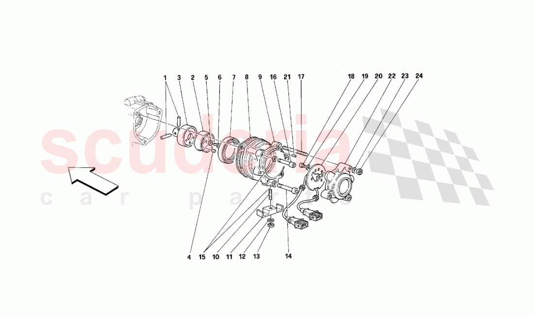 Engine ignition of Ferrari Ferrari 512 M