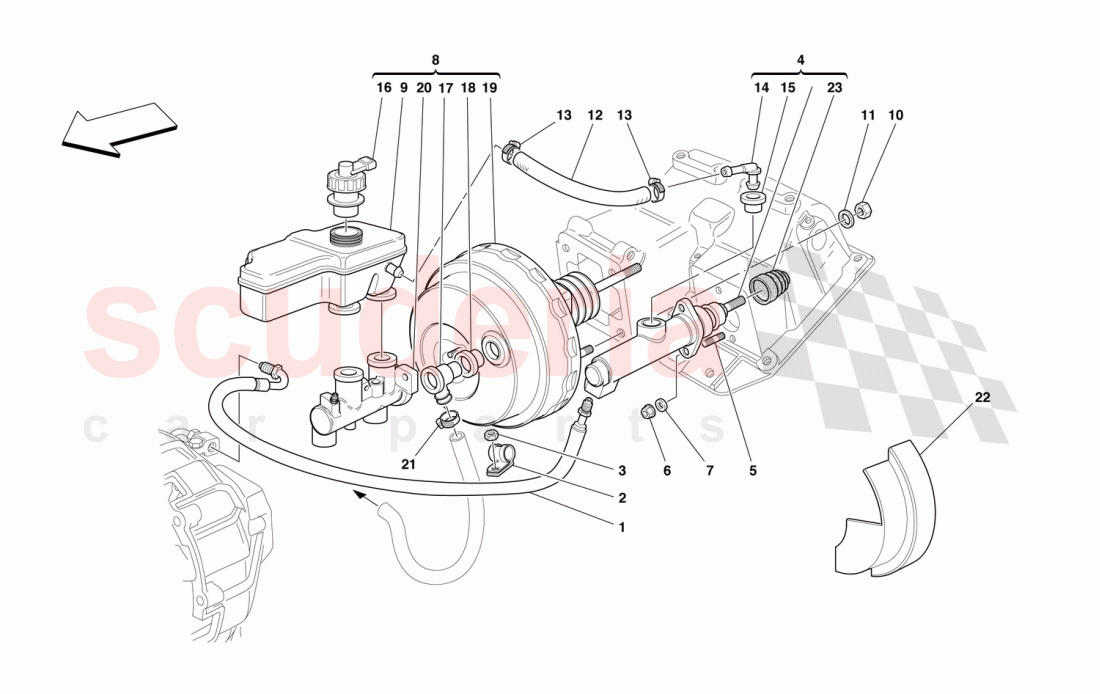 BRAKE AND CLUTCH HYDRAULIC SYSTEM of Ferrari Ferrari 550 Barchetta