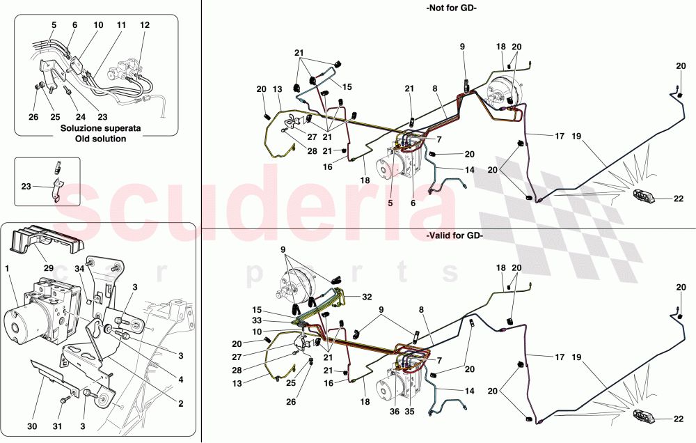 BRAKE SYSTEM -Not applicable for GD- of Ferrari Ferrari California (2012-2014)