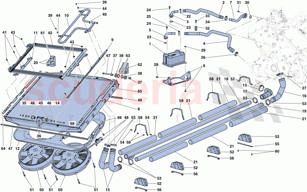 COOLING SYSTEM of Ferrari Ferrari LaFerrari Aperta