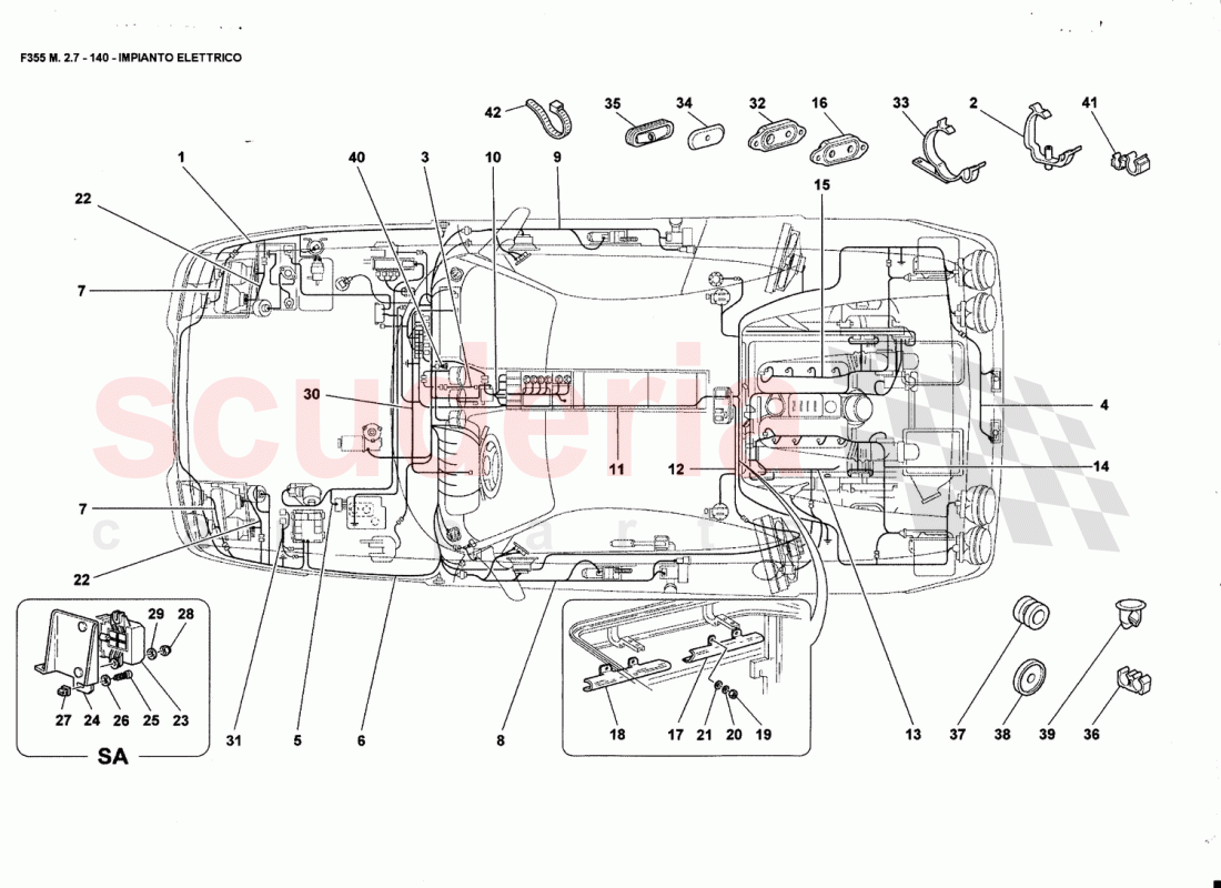 ELECTRICAL SYSTEM of Ferrari Ferrari 355 (2.7 Motronic)