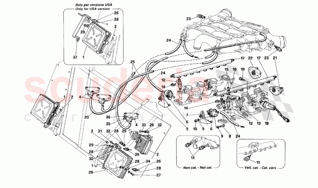 Injection device of Ferrari Ferrari F40