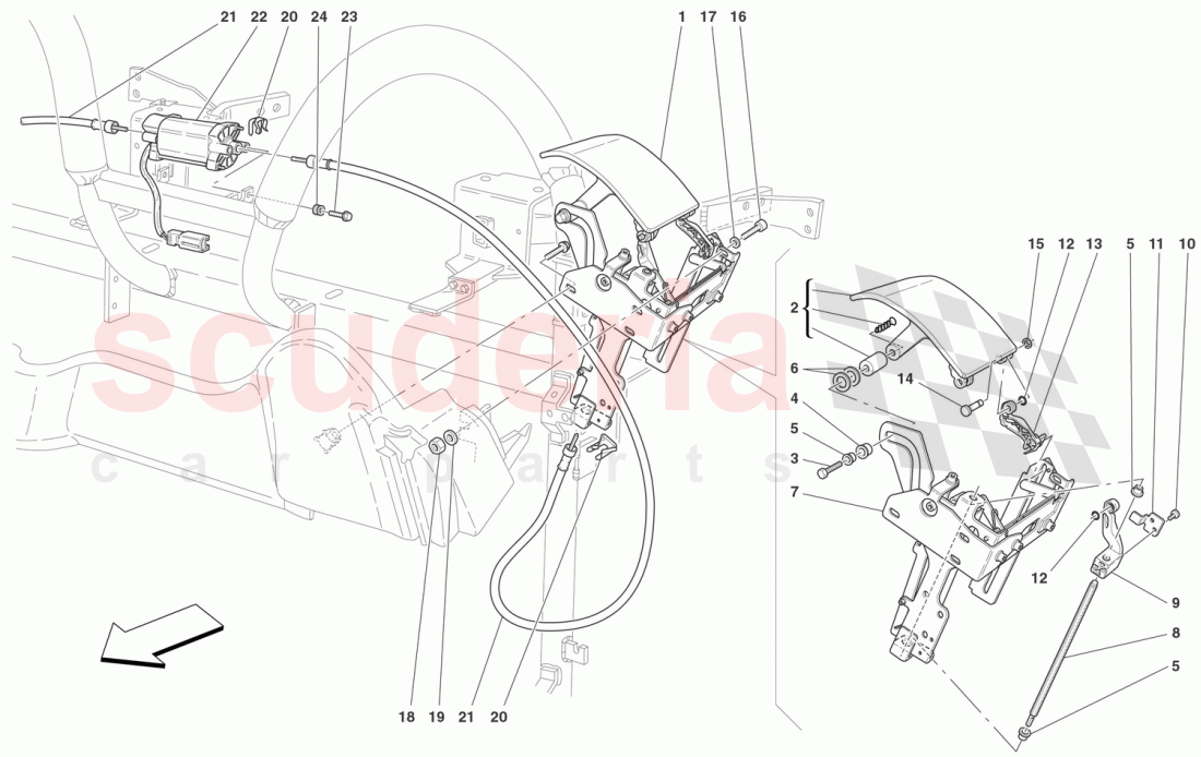 CAPOTE CONTROL AND FLAPS of Ferrari Ferrari 360 Spider