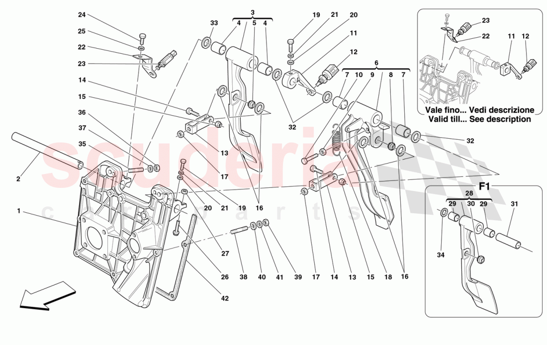 PEDALS -Not for GD- of Ferrari Ferrari 360 Spider