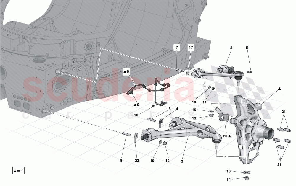 FRONT SUSPENSION - ARMS of Ferrari Ferrari LaFerrari