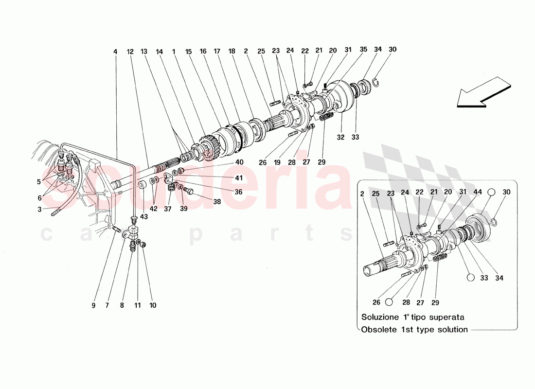 Clutch - Controls of Ferrari Ferrari 348 TB (1993)