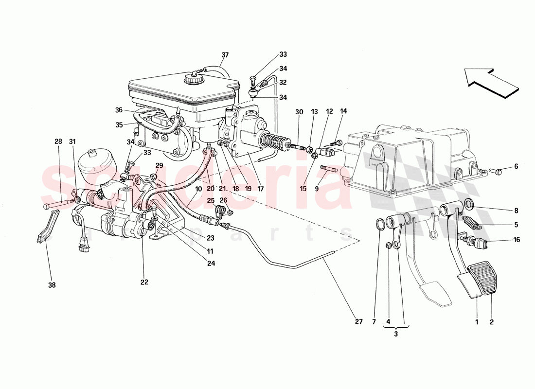 Brake Hydraulic System - Not for GD of Ferrari Ferrari 348 TB (1993)