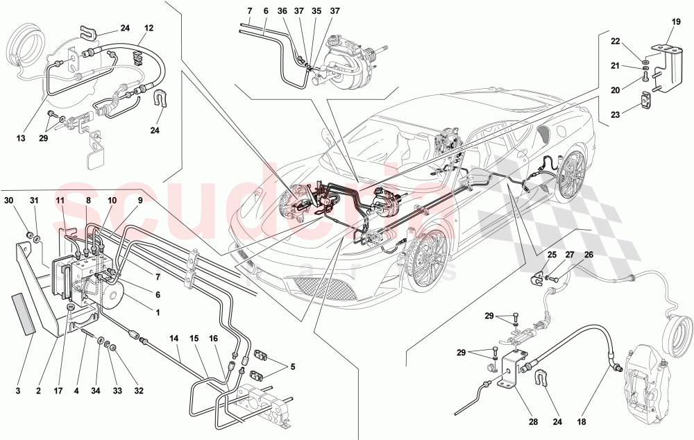 BRAKE SYSTEM -Not applicable for GD- of Ferrari Ferrari 430 Scuderia Spider 16M