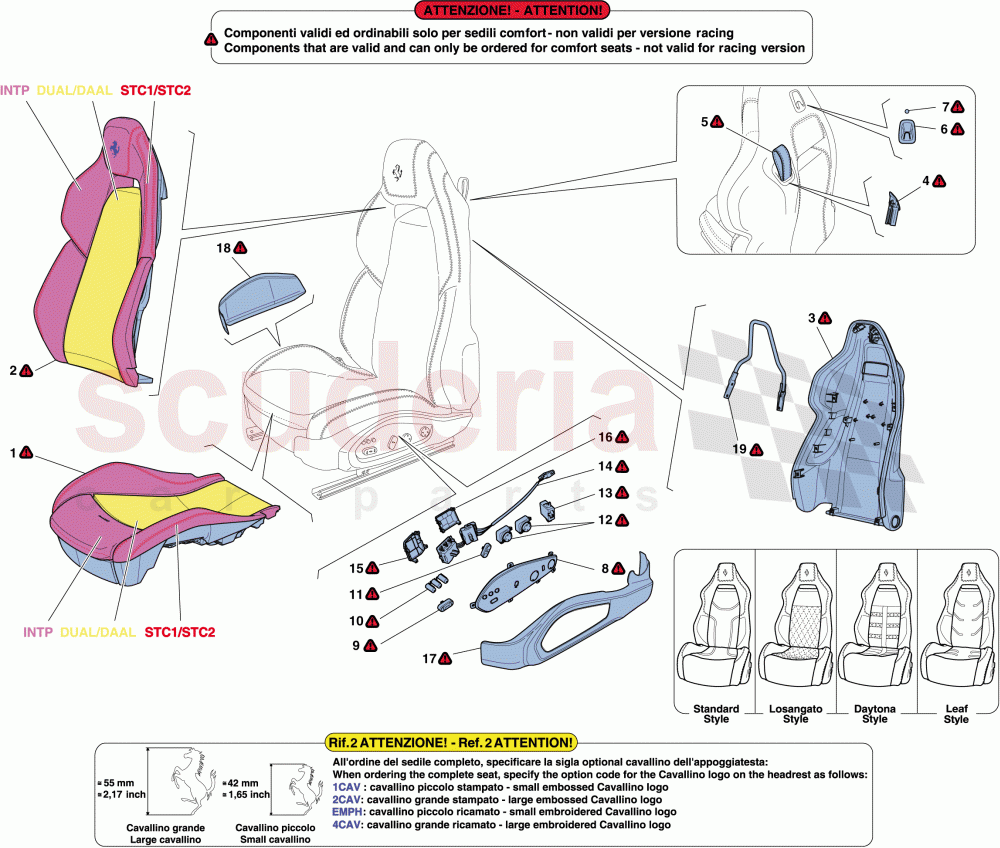 FRONT SEAT - TRIM AND ACCESSORIES of Ferrari Ferrari F12 Berlinetta
