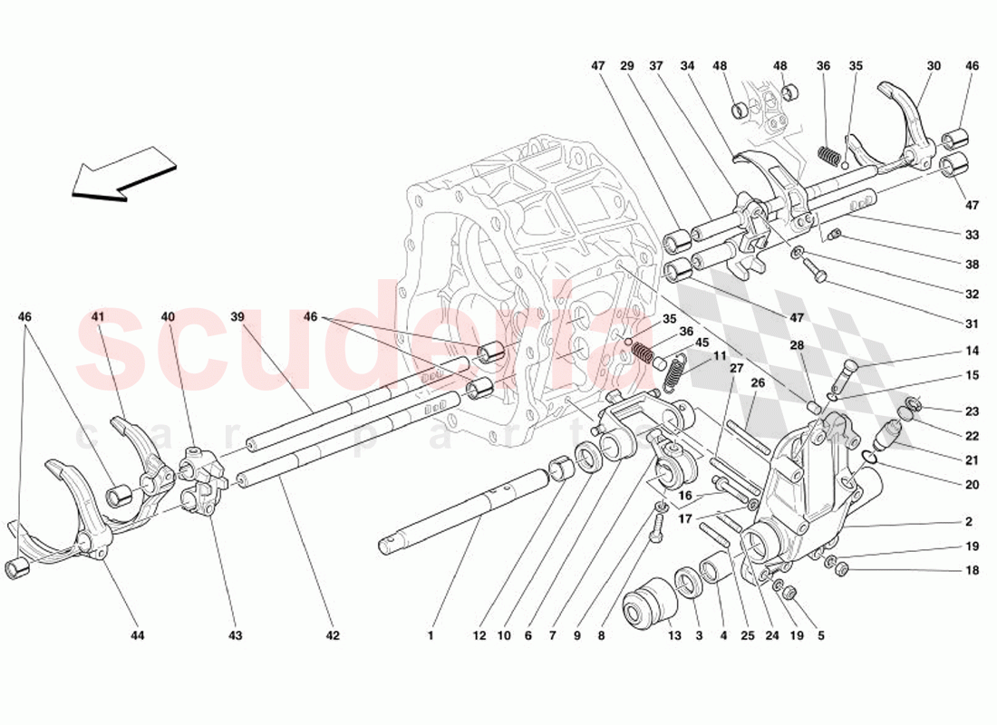 Inside Gearbox Controls -Not for F1- of Ferrari Ferrari 575 Superamerica