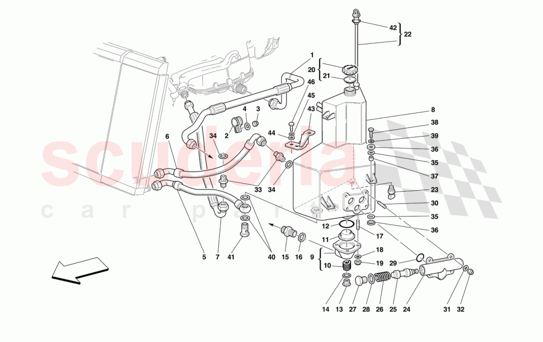 LUBRICATION SYSTEM - TANK of Ferrari Ferrari 550 Maranello
