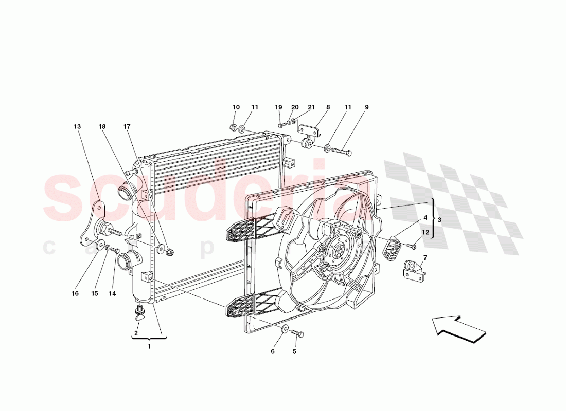 Cooling System Radiators of Ferrari Ferrari 430 Challenge (2006)