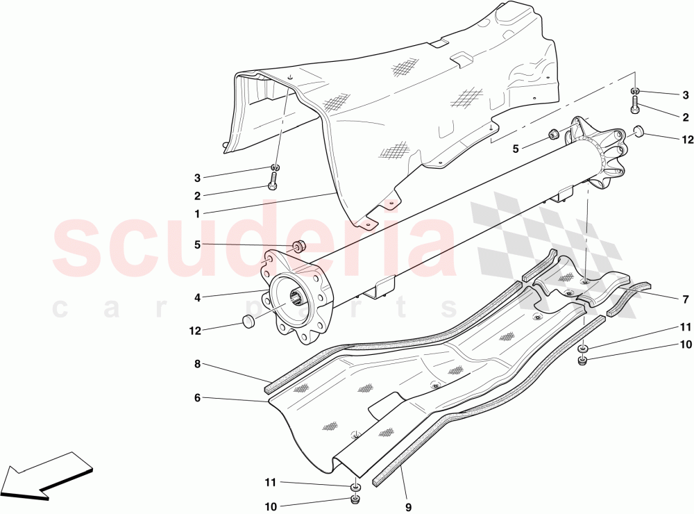 ENGINE/GEARBOX CONNECTOR PIPE AND INSULATION of Ferrari Ferrari 599 GTB Fiorano