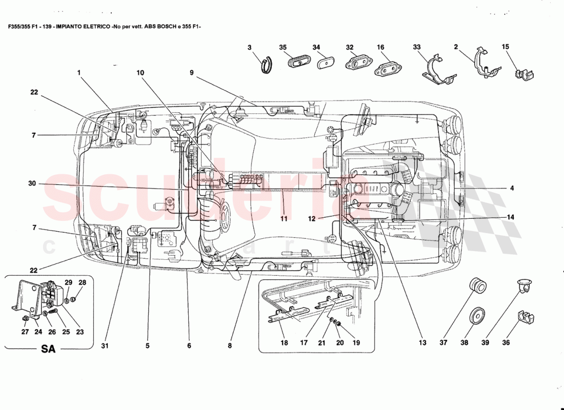 ELECTRICAL SYSTEM Not for ABS BOSCH and 355F1 cars of Ferrari Ferrari 355 (5.2 Motronic)
