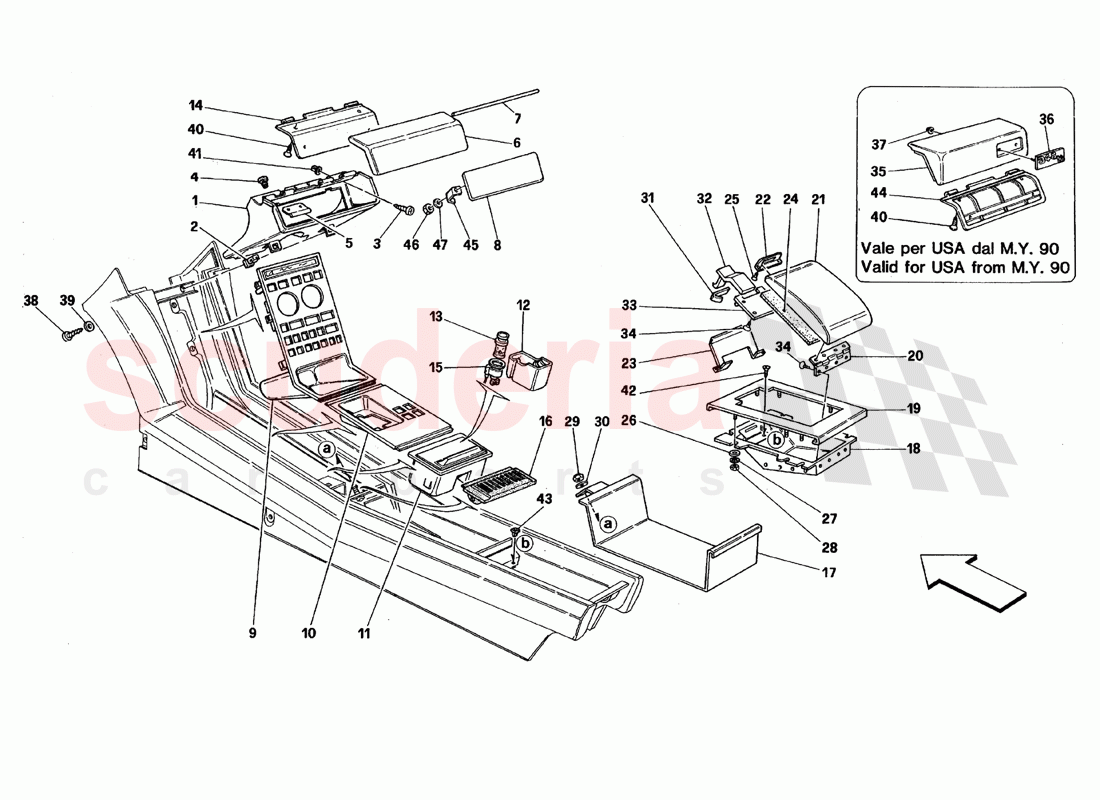 Tunnel - Accessories - Valid forTB - Shield With Cassette Box Version of Ferrari Ferrari 348 TB (1993)