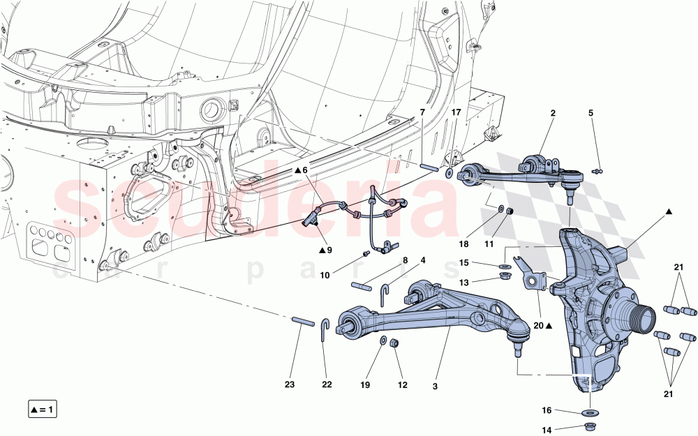 FRONT SUSPENSION - ARMS of Ferrari Ferrari LaFerrari Aperta