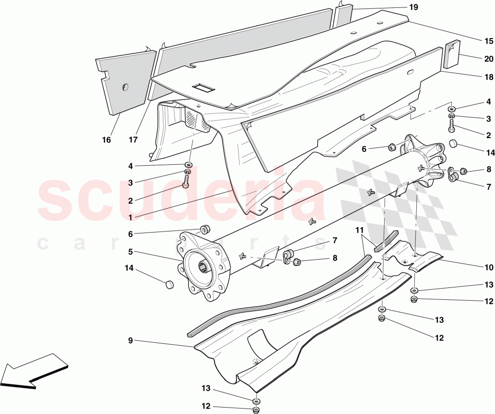ENGINE/GEARBOX CONNECTOR PIPE AND INSULATION of Ferrari Ferrari 612 Scaglietti