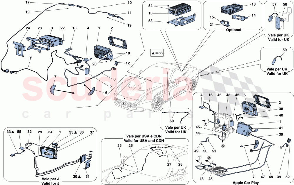 INFOTAINMENT SYSTEM of Ferrari Ferrari California T