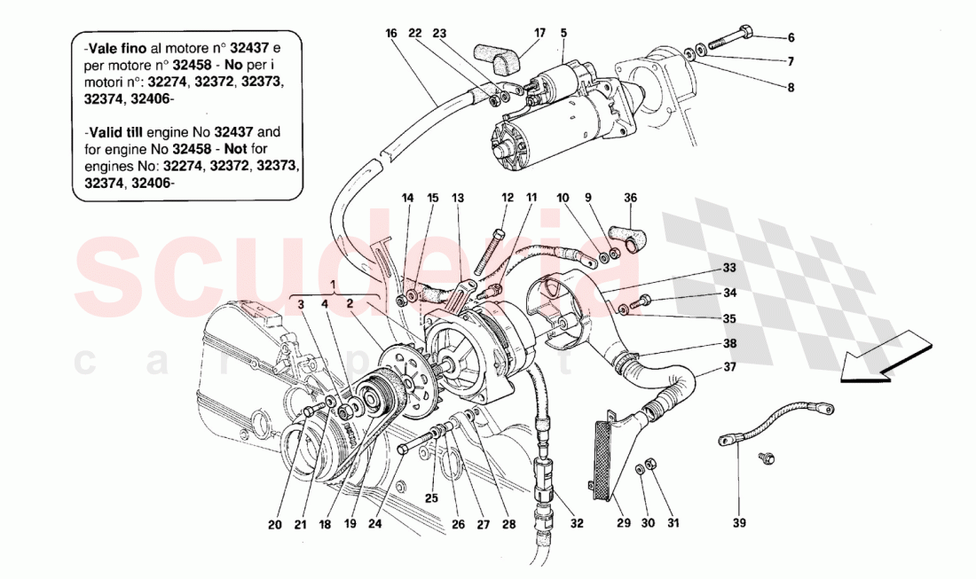 Current generator -Valid till engine No ...- of Ferrari Ferrari 512 TR