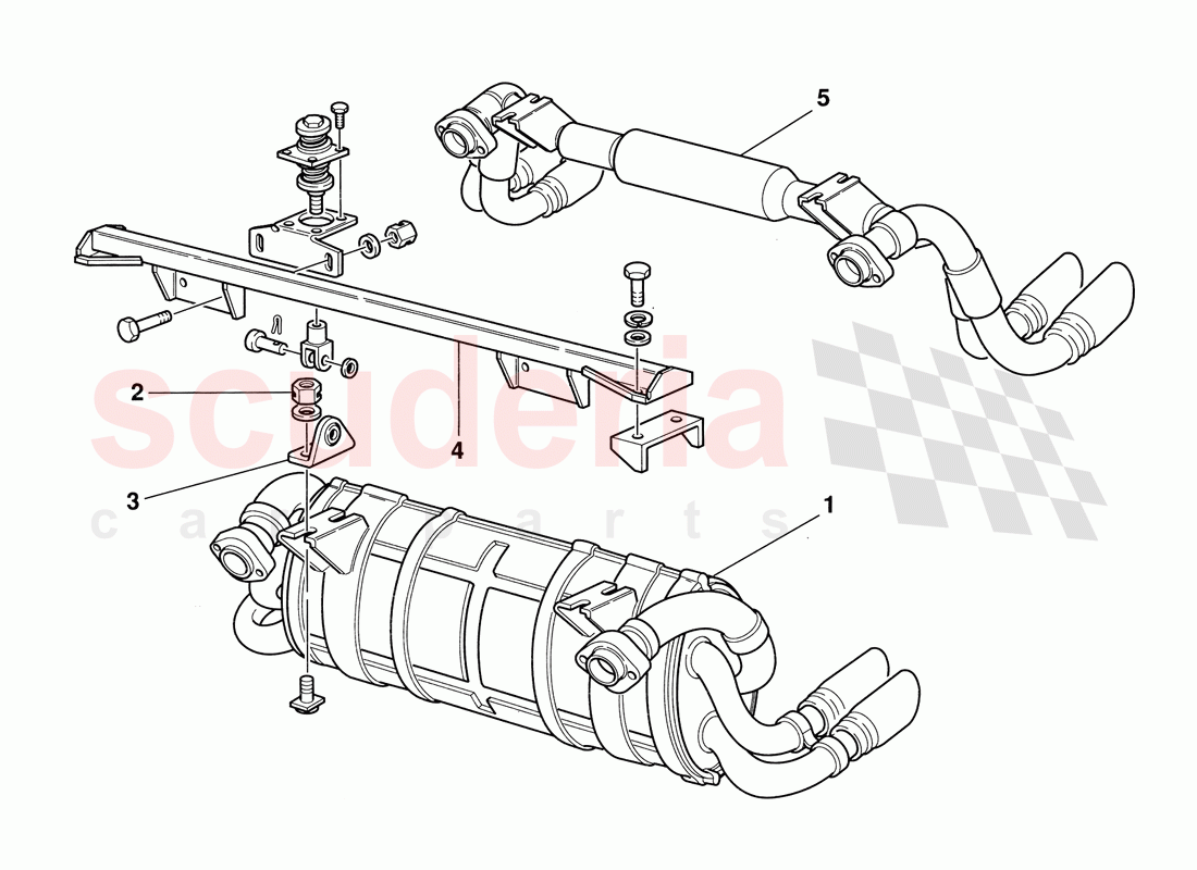 Exhaust System of Ferrari Ferrari 348 Challenge (1995)