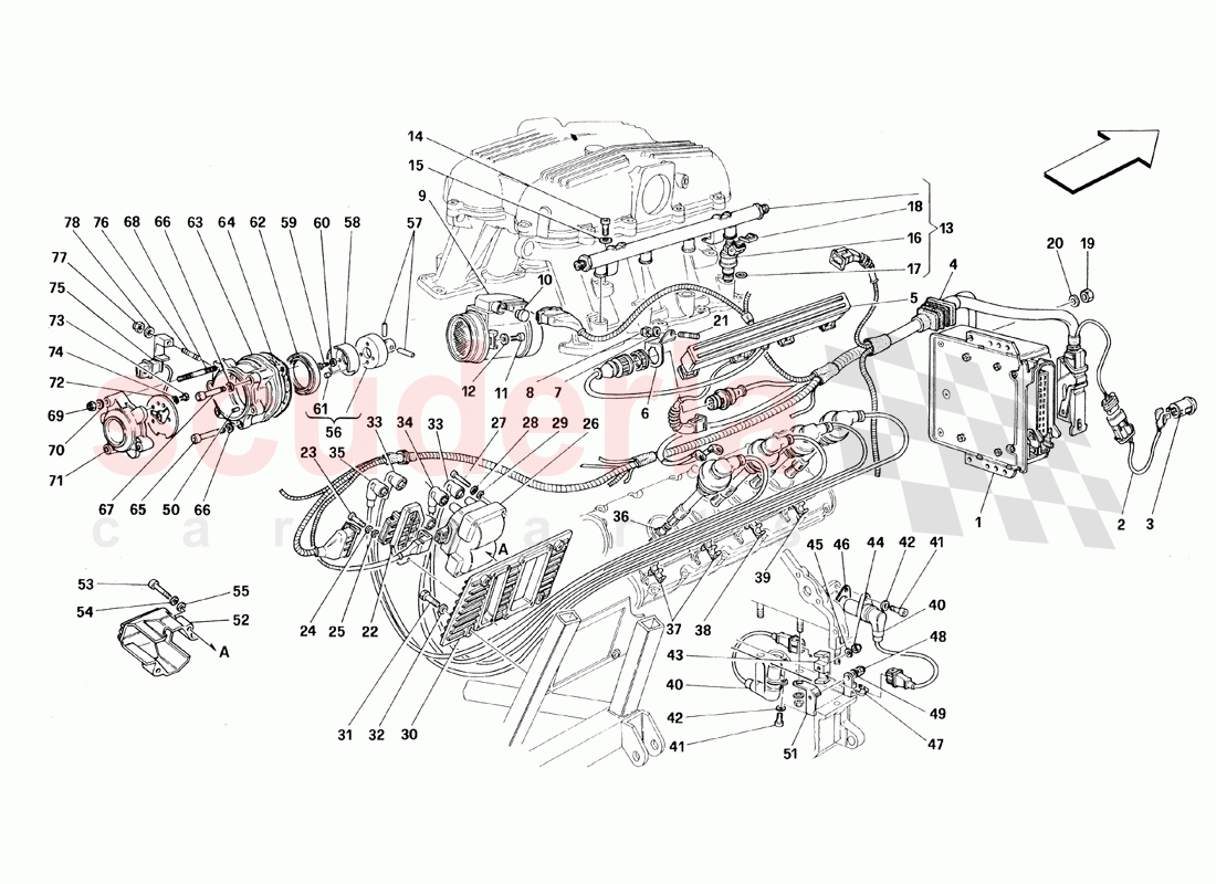 Air Injection - Ignition - Motronic 2.7 of Ferrari Ferrari 348 TS (1993)