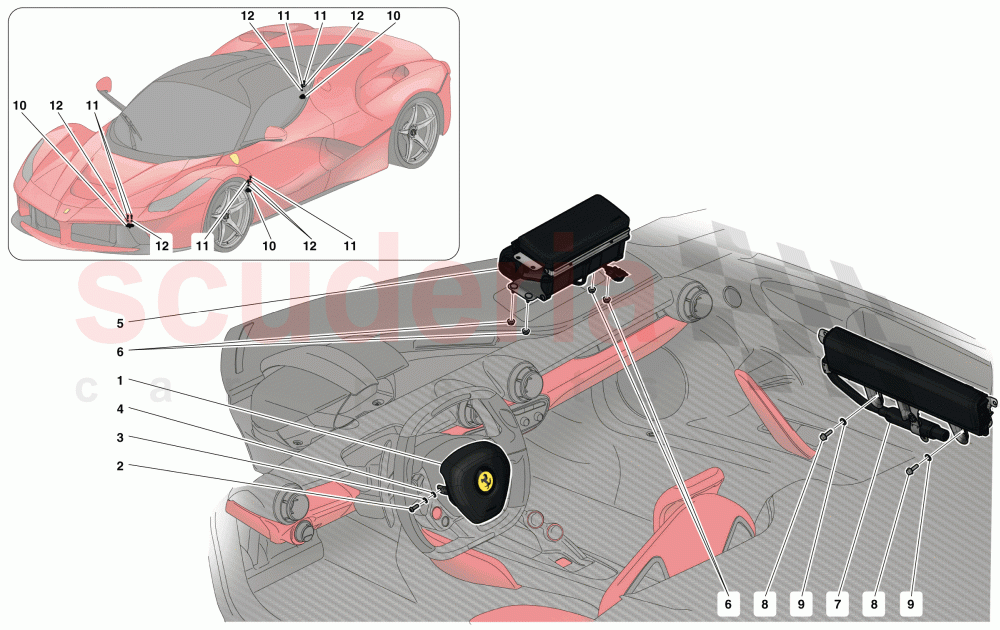 AIRBAGS of Ferrari Ferrari LaFerrari