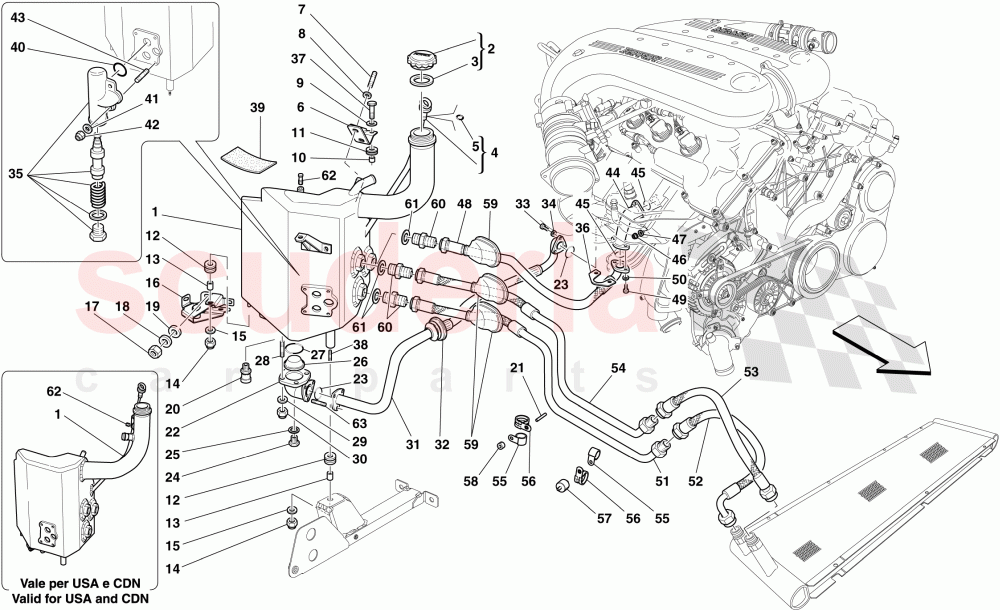 LUBRICATION SYSTEM - TANK of Ferrari Ferrari 599 GTO