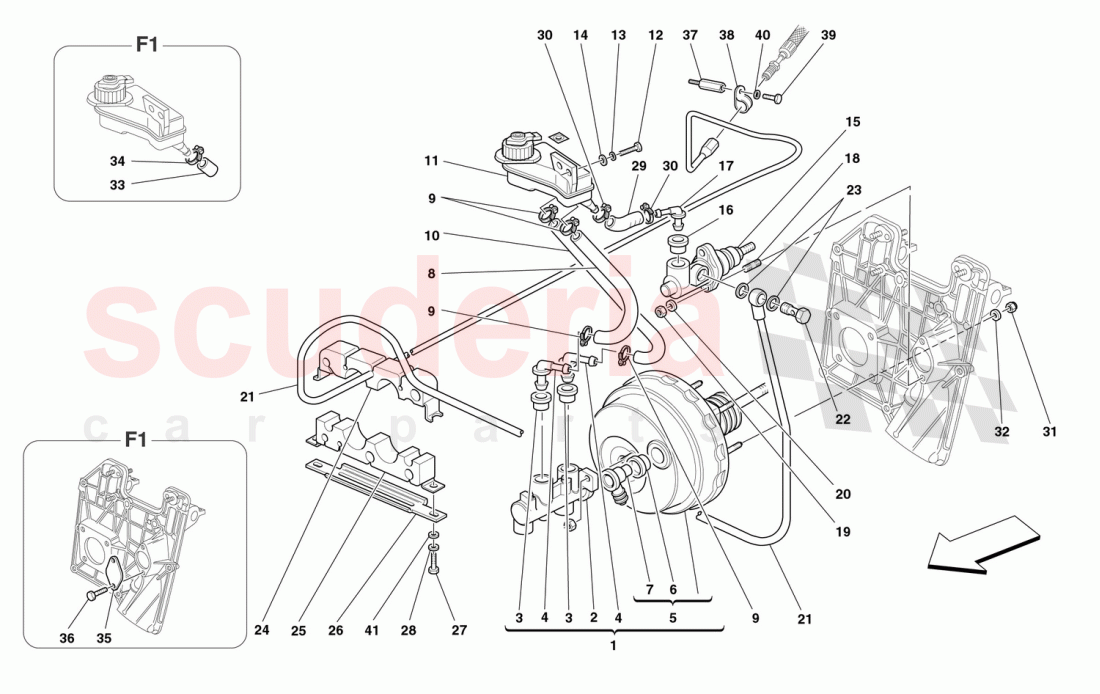BRAKES AND CLUTCH HYDRAULIC CONTROLS -Not for GD- of Ferrari Ferrari 360 Spider