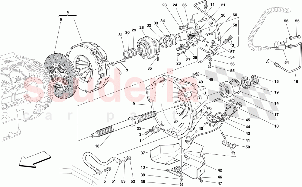 CLUTCH AND CONTROLS -Not for F1- of Ferrari Ferrari 612 Scaglietti