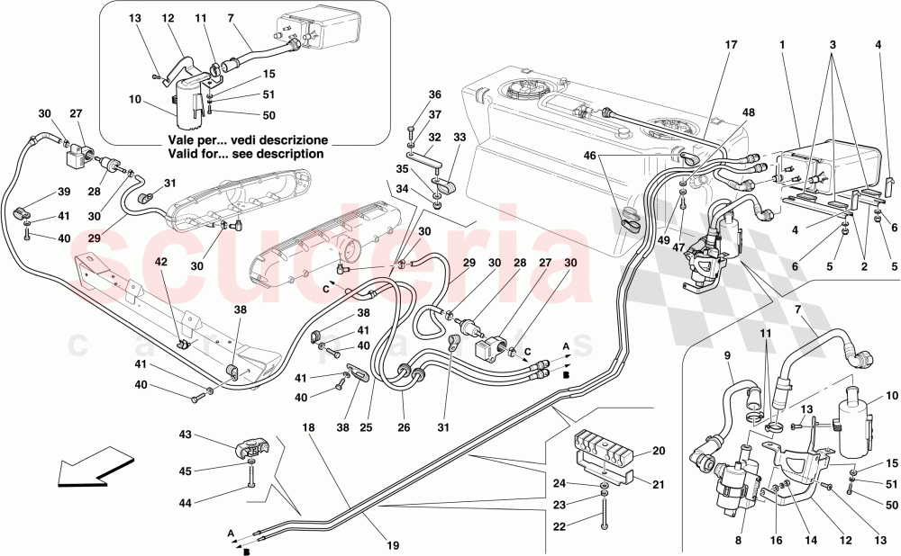 EVAPORATIVE EMISSIONS CONTROL SYSTEM of Ferrari Ferrari 612 Scaglietti