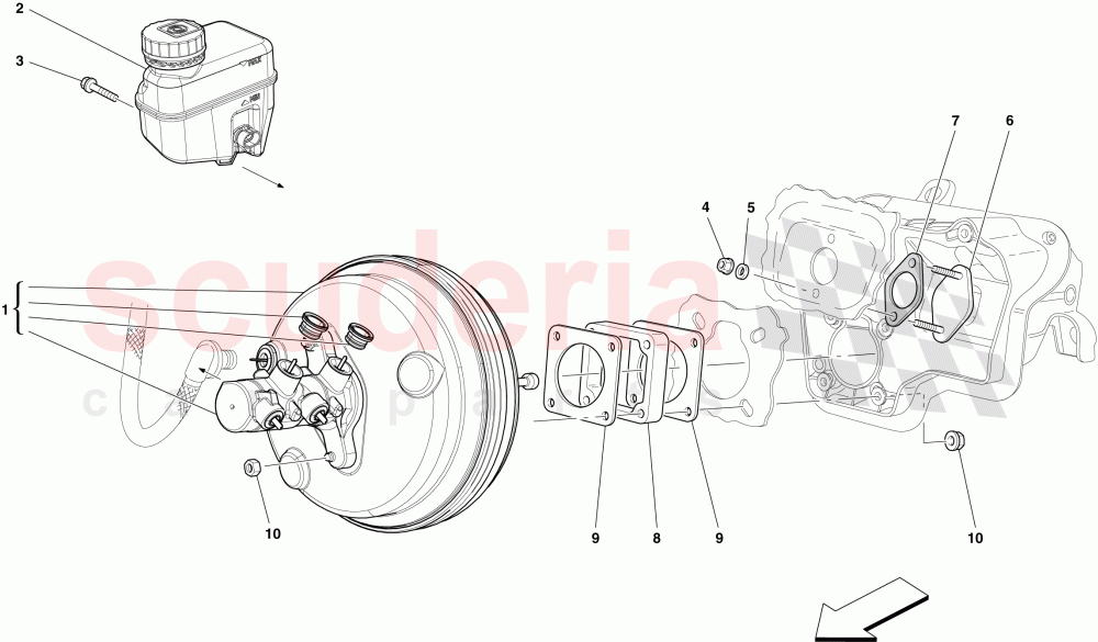 HYDRAULIC BRAKE AND CLUTCH CONTROL of Ferrari Ferrari 599 SA Aperta