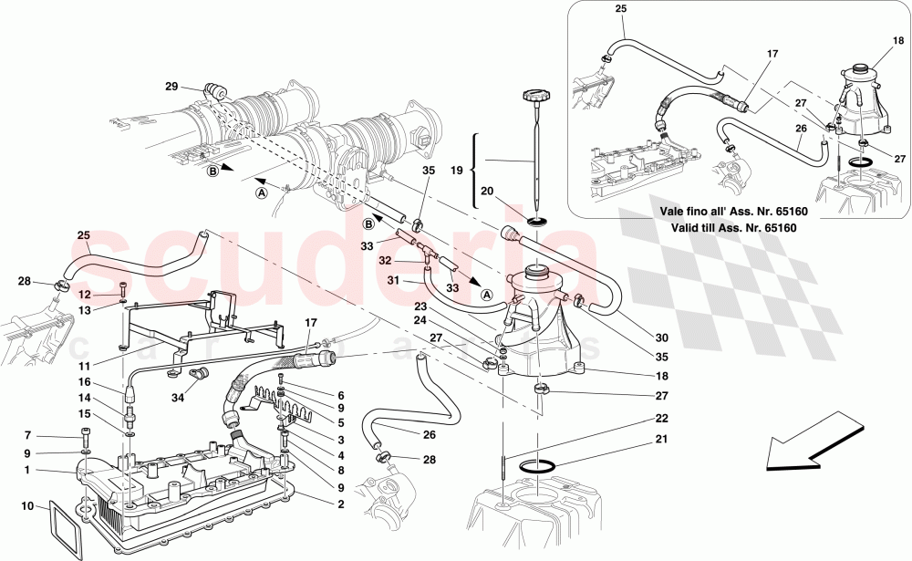 LUBRICATION SYSTEM - TANK - HEAT EXCHANGER of Ferrari Ferrari 430 Spider