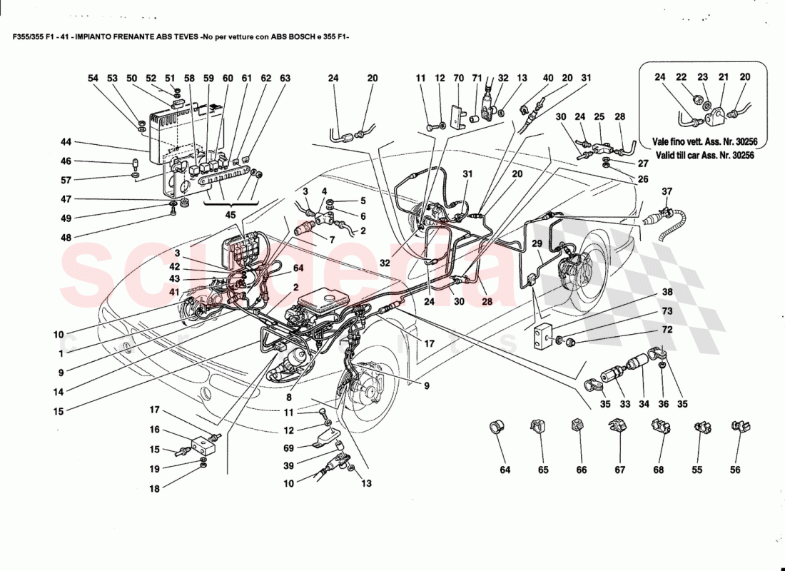 ABS TEVES BRAKE SYSTEM -Not for ABS BOSCH e 355F1 cars- of Ferrari Ferrari 355 (5.2 Motronic)