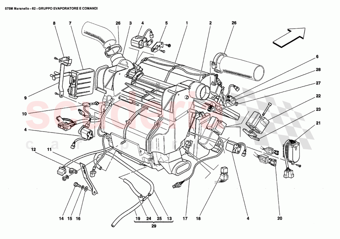 EVAPORATOR UNIT AND CONTROLS of Ferrari Ferrari 575M Maranello