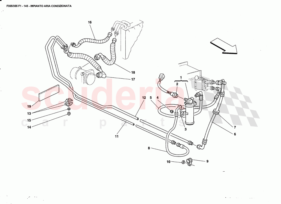 AIR CONDITIONING SYSTEM of Ferrari Ferrari 355 (5.2 Motronic)