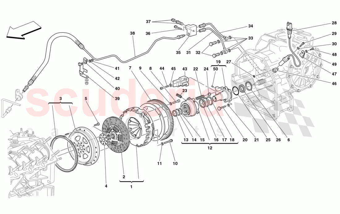 CLUTCH AND CONTROLS -Not for F1- of Ferrari Ferrari 360 Spider