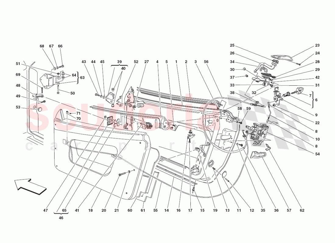 Doors - Framework and Coverings of Ferrari Ferrari 430 Challenge (2006)